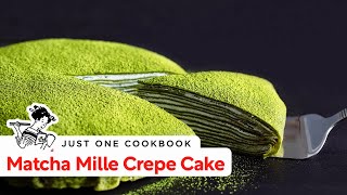 How To Make Matcha Mille Crepe Cake (Recipe) 抹茶ミルクレープケーキの作り方 (レシピ)