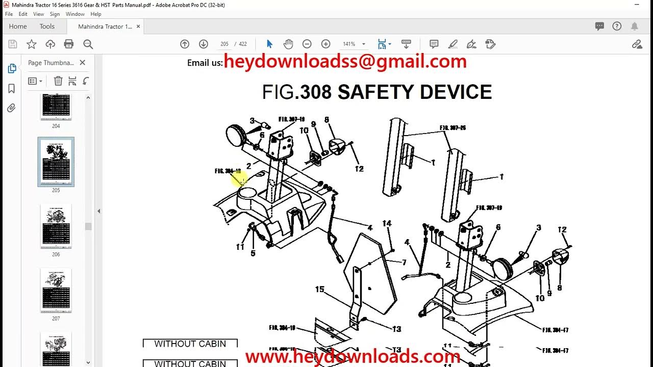 Mahindra tractor 16 series 3616 gear hst parts manual youtube