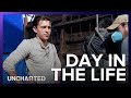Day in the life with tom holland  uncharted movie