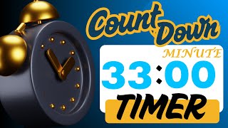 33 Minute Silent Timer ⏱ | No Sound Countdown for Study, Workout, Meditation & More