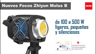 Nuevos Zhiyun Molus B100  B500:  potentes, ligeros y silenciosos + esquema de iluminación 3 luces