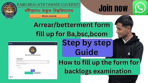 How to form fill up for a backlog examination 2025 Ba,BSC,&bcom#rabindranathtagoreuniversity