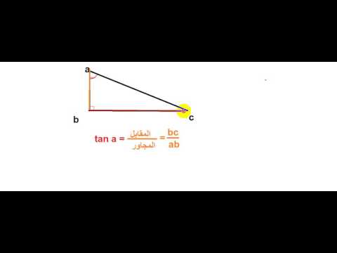النسب المثلثية قوانين  ظل زاوية