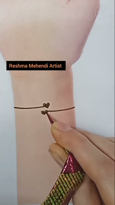 Cute Heart Bracelet Mehendi Design #youtube #bracelet #viral #shorts #short #mehndi