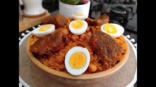 تريدة باللحم مريقة حمرا الله الله للمناسبات والمواسم😍تريدة بنينة سكر من مطبخ نوال cuisine facile