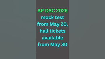 AP DSC Mock test 2025 | AP DSC 2025