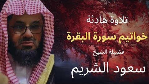 خواتيم سورة البقرة تلاوة هادئة بصوت الشيخ سعود الشريم
