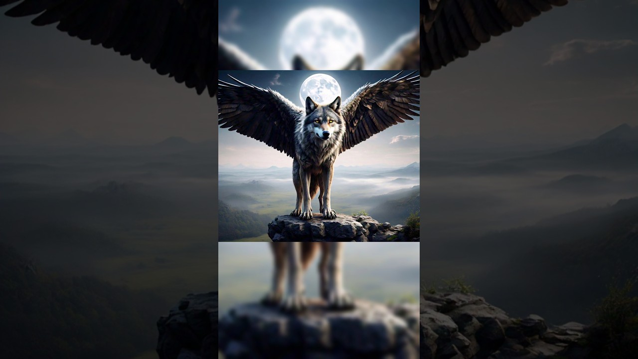 Eagle and wolf hybrid version 