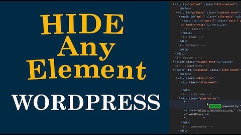 How to Hide Any Element on WordPress Website with CSS