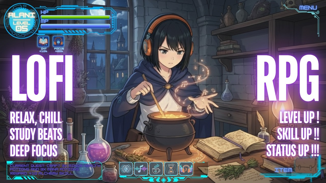 Potion Crafting 🧪 Magical Fantasy Lofi for Focus & Creativity | Level 5