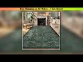 Green Botanical Printed Living Room Carpet Soft Machine Washable Floor Mat Bedroom Bedside Rug