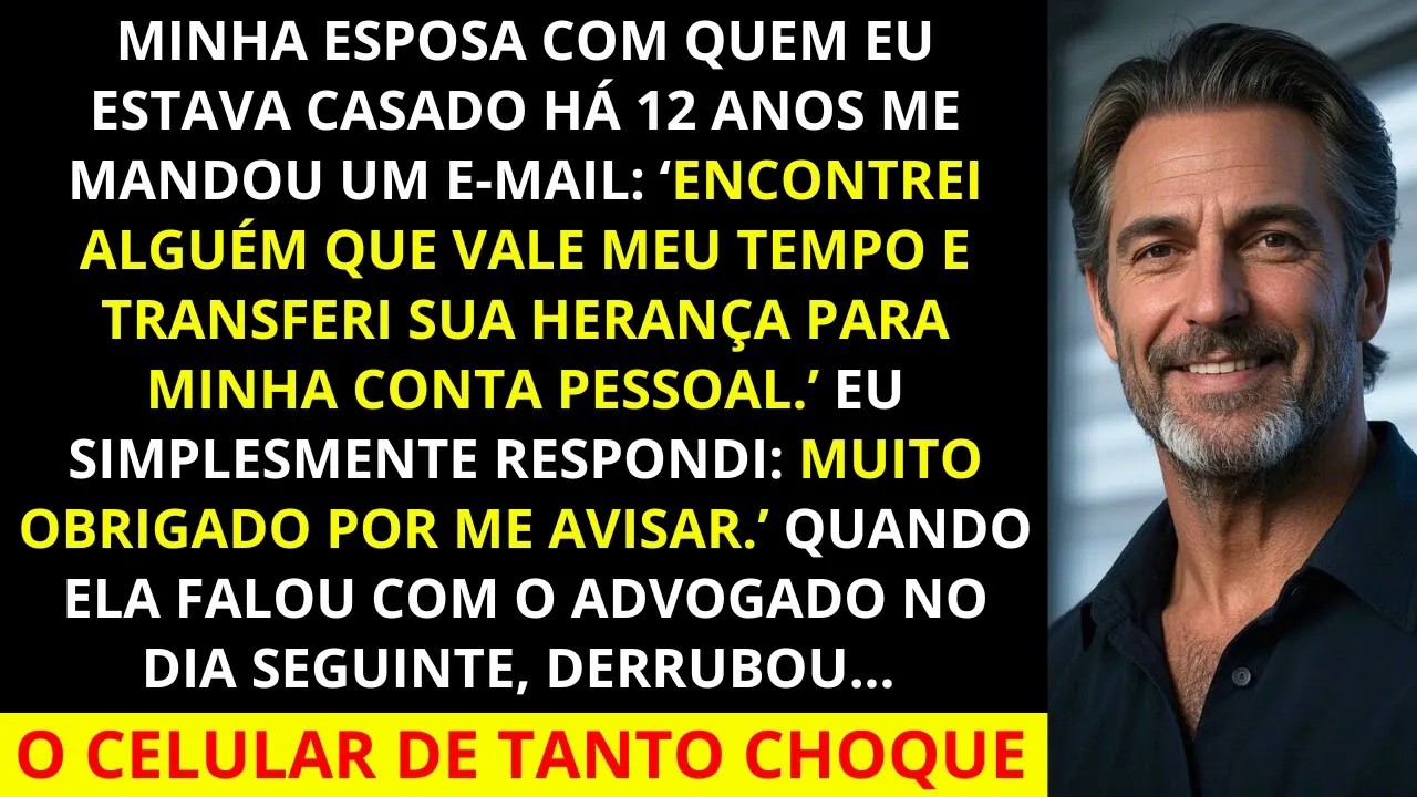 Vinte e três e vinte da noite, recebi um e-mail da minha mulher, que estava num retiro de yoga no Alto Paraíso. "Transferi a sua herança para a minha conta pessoal. É melhor assim." Anexada, uma...