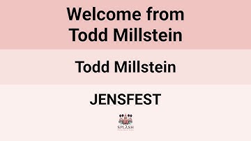 [JENSFEST24] Welcome from Todd Millstein