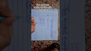 Two brackets multiplication with easy trick #maths #mathtricks #mathematics #multiplication