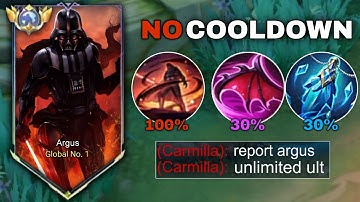 ARGUS ABUSE NEW COOLDOWN BUILD AND EMBLEM!!💀(underrated build)