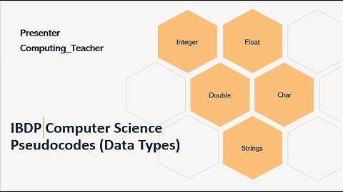 Video 2- IBDP Computer Science Topic 4: Pseudocodes - Data Types Explained!