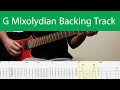 G mixolydian rock guitar backing tracksolo is included with tabs