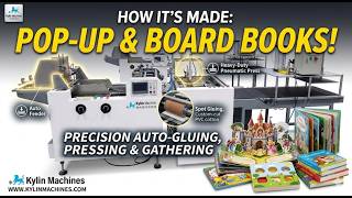 How Children’s Board Books Are Made! 📚 Ultimate Automatic Pop-Up Book Gluing & Assembly Machine
