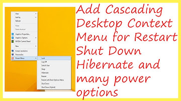 Add Cascading power menu to Context Menu