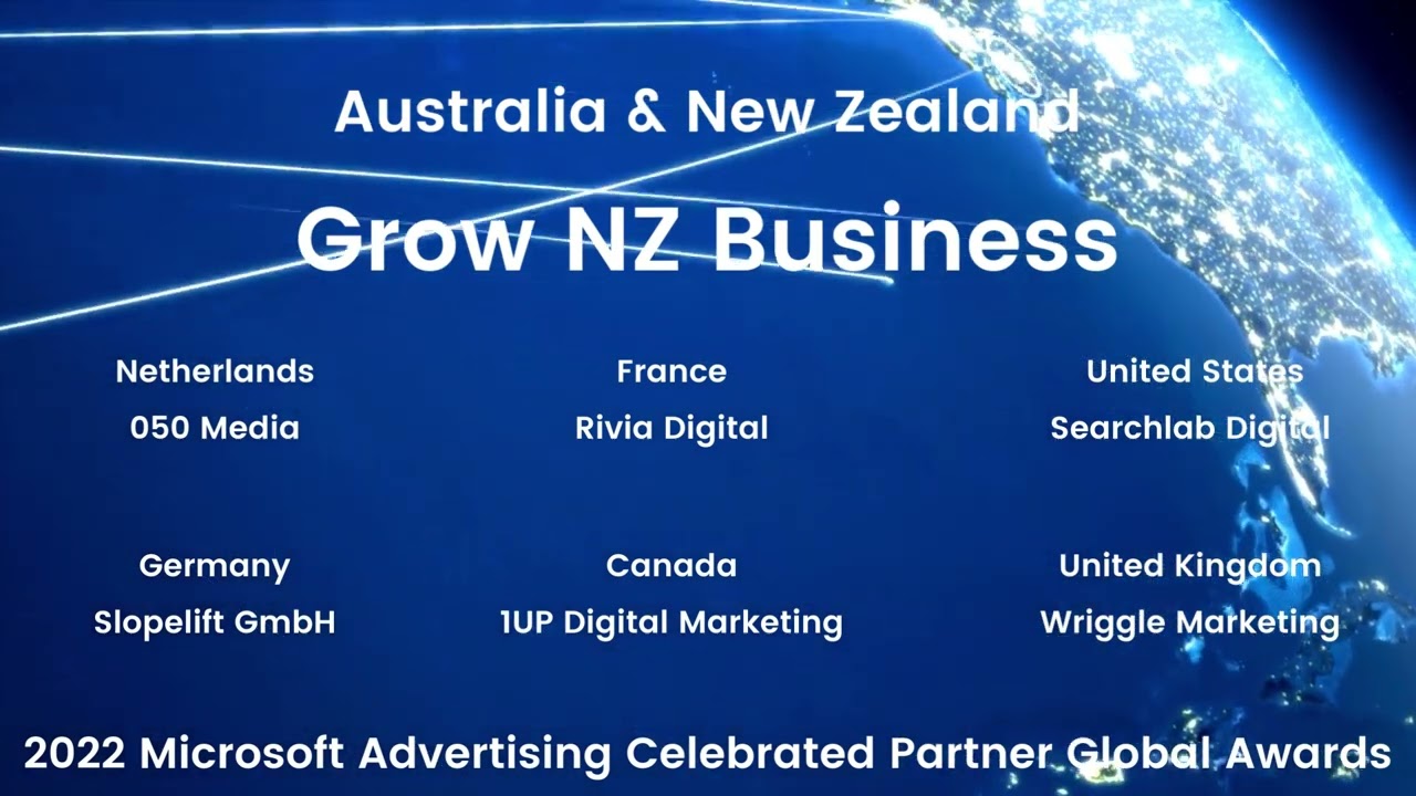 Grow NZ Business- 2022 Aust & NZ Microsoft Advertising Celebrated Partner Award Winner