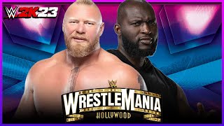 DID THE RING COLLAPSE?! Brock Lesnar vs Omos - WrestleMania 39 - WWE 2K23 Gameplay