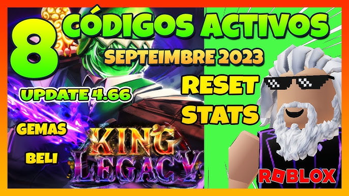 Nuevos Códigos de 🔥 KING LEGACY 🔥 [UPDATE 4☀️⚫️] activos Y