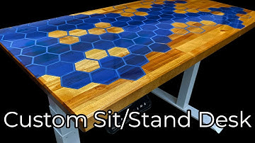 I made a custom butcher block top for my FlexiSpot standing desk