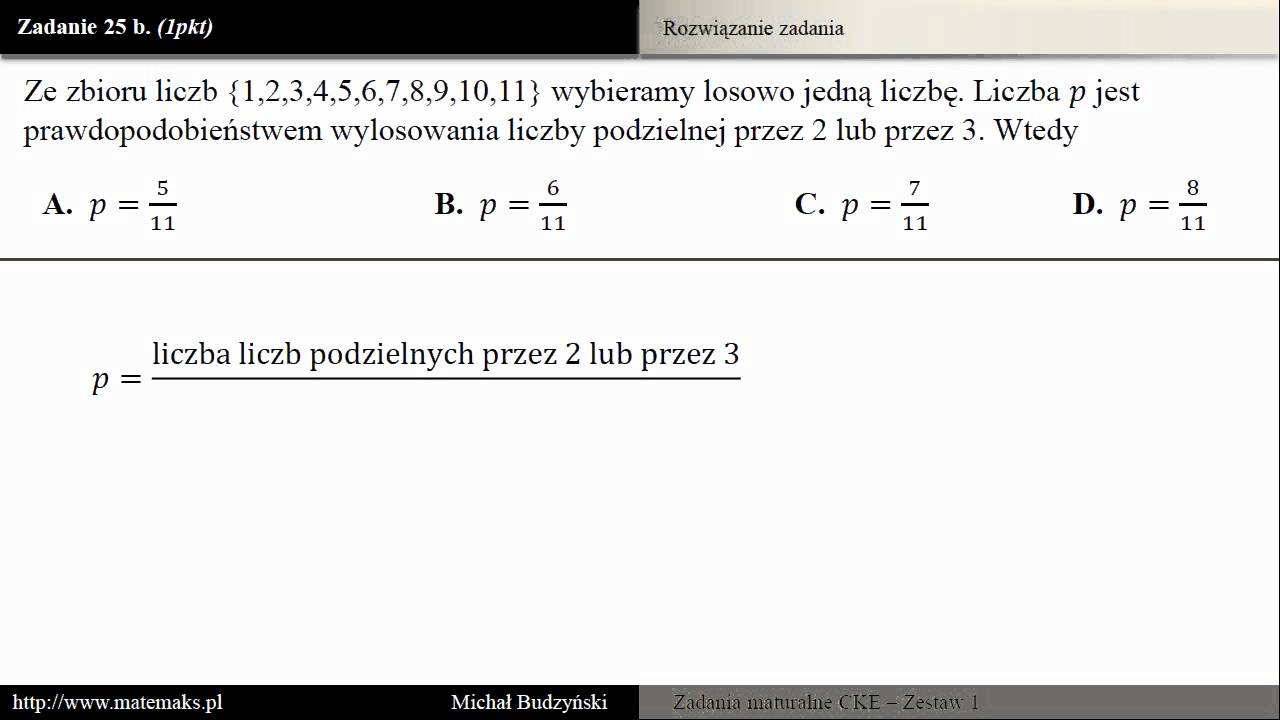 Zadanie 25b - matura z matematyki [Prawdopodobieństwo] (zestaw 1) - YouTube