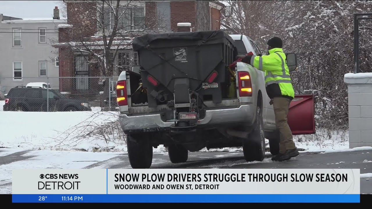 Snow plow businesses in Metro Detroit see slow profits this winter