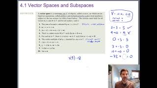 An introduction to Vector Spaces (Math 204 Section 4.1 video 1)
