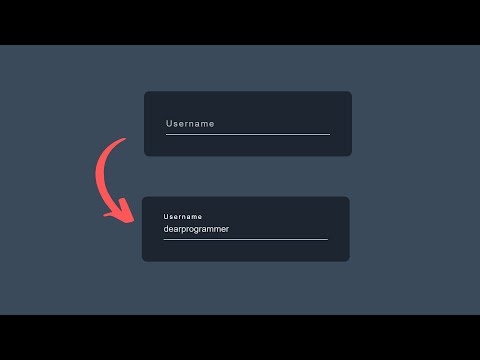 Input With Floating Placeholder Using Only HTML & CSS