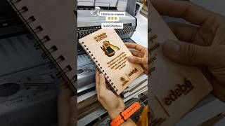Cómo hacer libretas artesanales de madera | Tutorial con corte láser paso a paso 😍🥰😱 screenshot 4