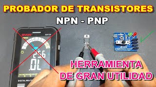 ✅ HERRAMIENTA DE GRAN UTILIDAD PARA TU TALLER | EL MAS SIMPLE PROBADOR DE TRANSISTORES NPN y PNP