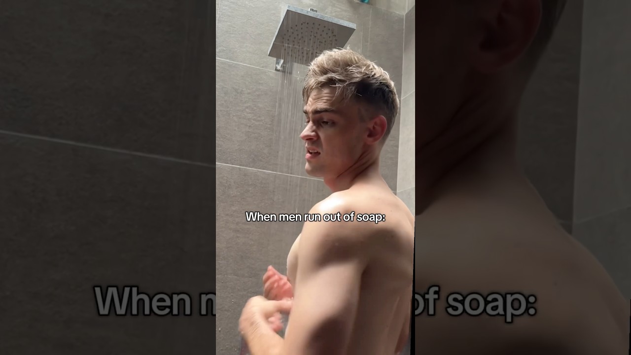 When guys run out of soap 🧼🫣 #couple #funny #comedy