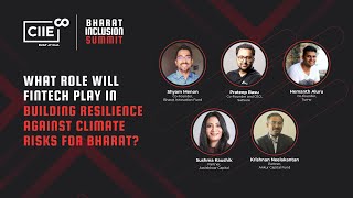 What role will fintech play in building resilience against climate risks for Bharat?
