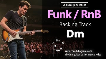 Funk / RnB - JM Style Guitar Backing Track in D minor
