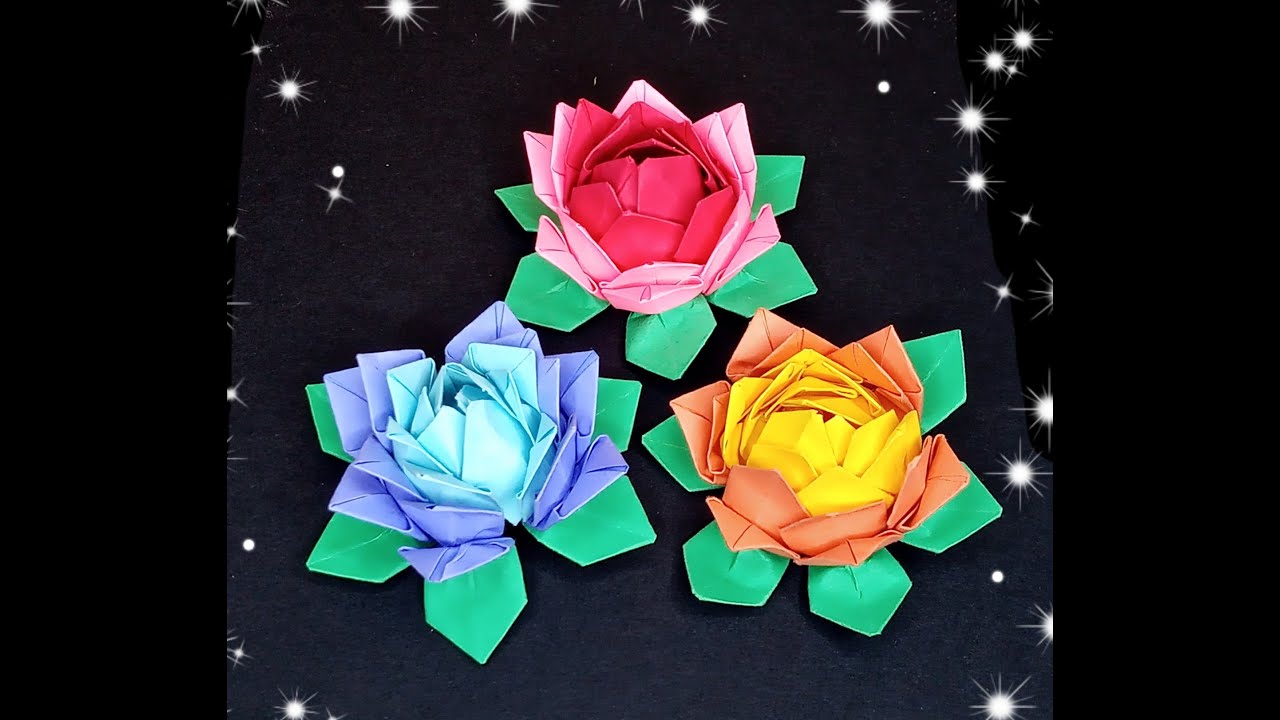 Origami folding paper flower YouTube