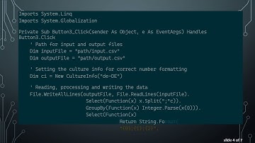 How to Calculate Total Sums from a CSV File Using VB.NET
