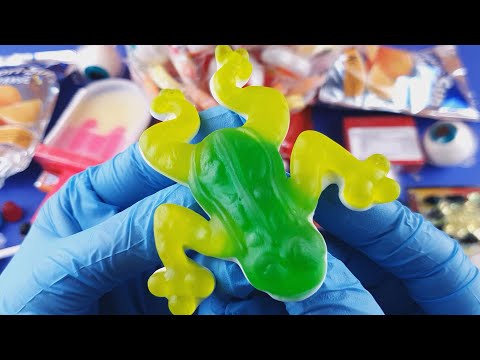 Jelly Frog Candy! Let’s Cut and See Inside. ASMR