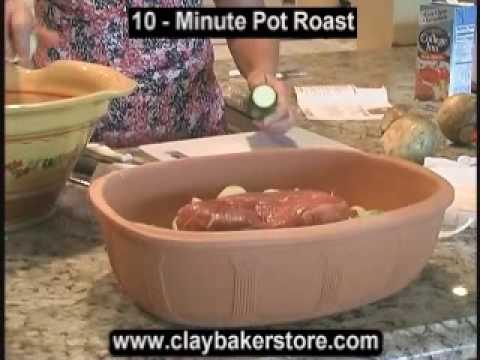 Quick Beef Pot Roast Recipe Made in Romertopf Clay Baker 