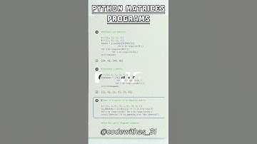 Python Matrix Programs | @codewithas_31  #shorts #viral #youtubeshorts #python