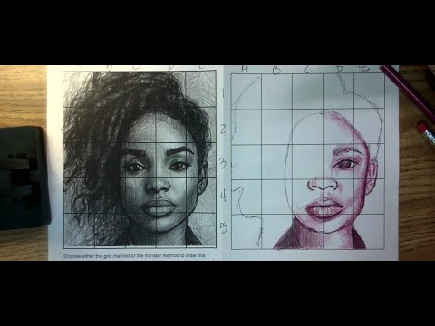 Transfer Example Drawing Grid/Transfer/Monochromatic Drawing - YouTube