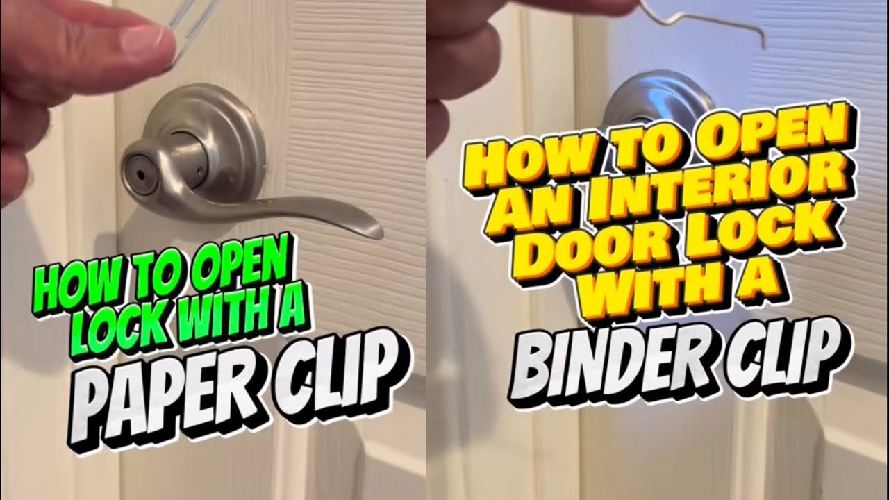 🔐📎 How to Open a Door Lock Without a Key | Home Hacks and Tricks - YouTube