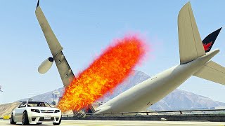 Pilot Forced To Land On Bridge After Terrible Mid Air Crash -- Gta 5 Realistic Crash Landing