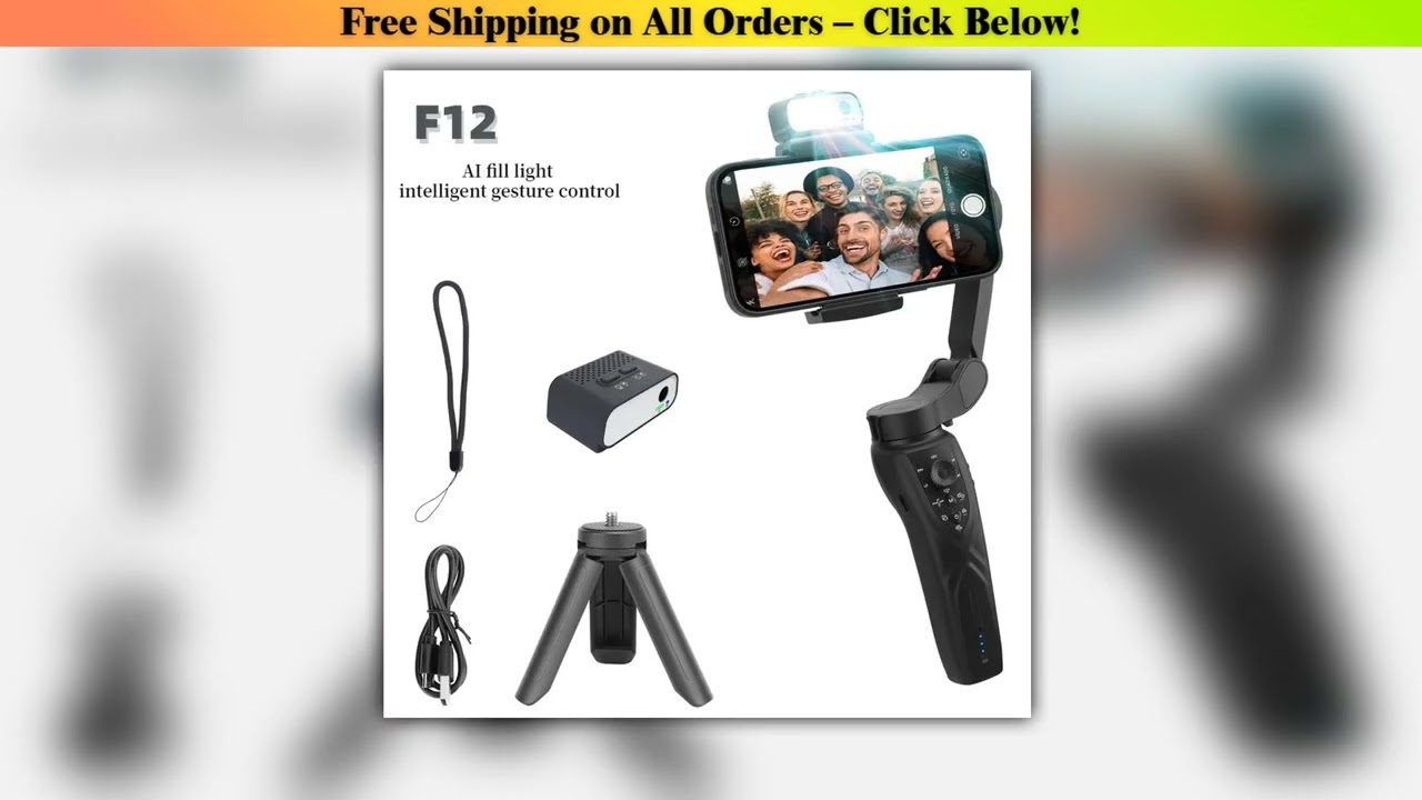 F12 3-axis mobile Phone gimbal stabilizer for cell phone real-time tracking shooting,Mobile phone