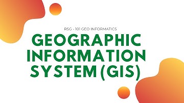 RSG - 101 GEO INFORMATICS (LECTURE : GEOGRAPHIC INFORMATION SYSTEM)