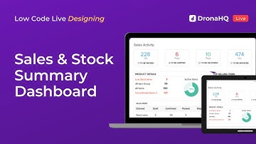 Low code Live Designing - Sales & Inventory Dashboard
