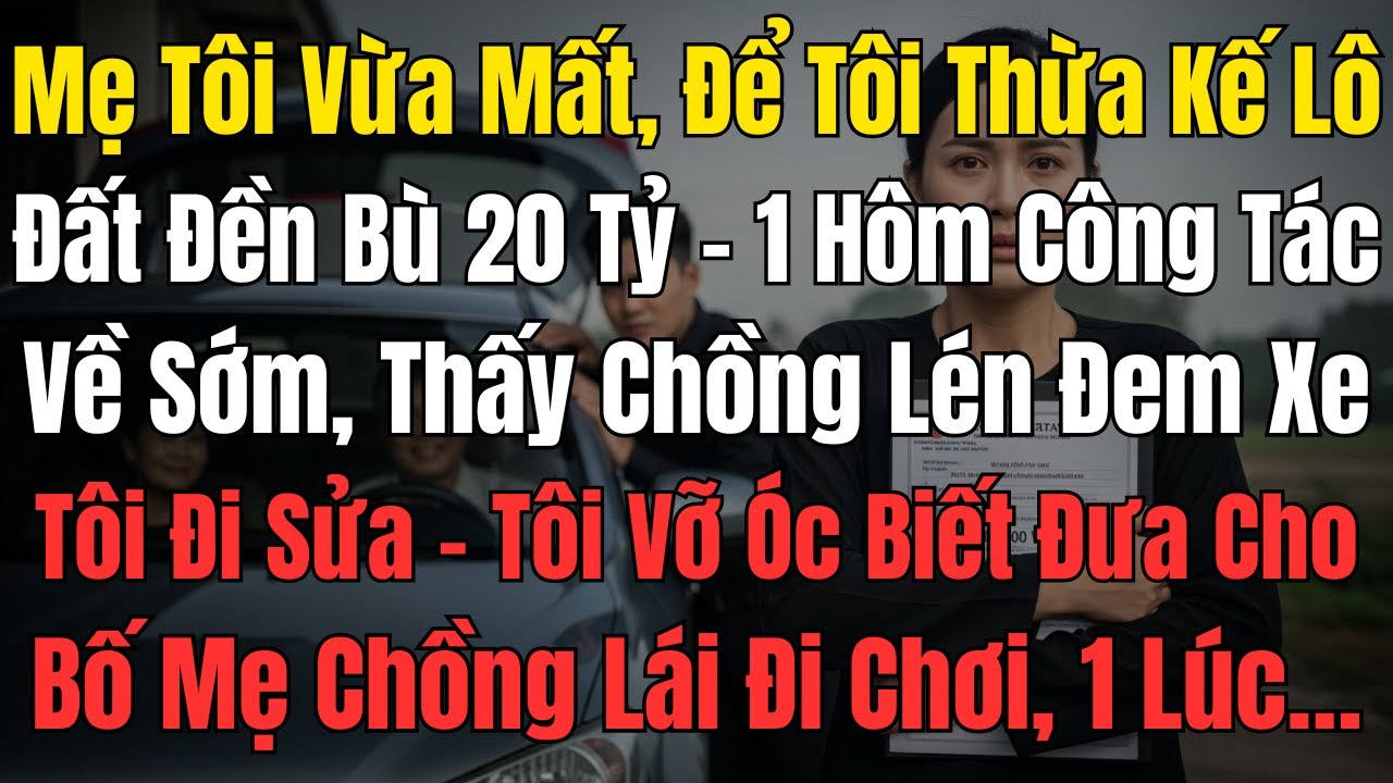 Mẹ Tôi Vừa Mất, Để Tôi Thừa Kế Lô Đất Đền Bù 20 Tỷ – 1 Hôm Công Tác Về Sớm, Thấy Chồng Lén Đem Xe