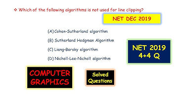 Computer Graphics | NET June 2019 & Dec 2019 | Detailed Explanation