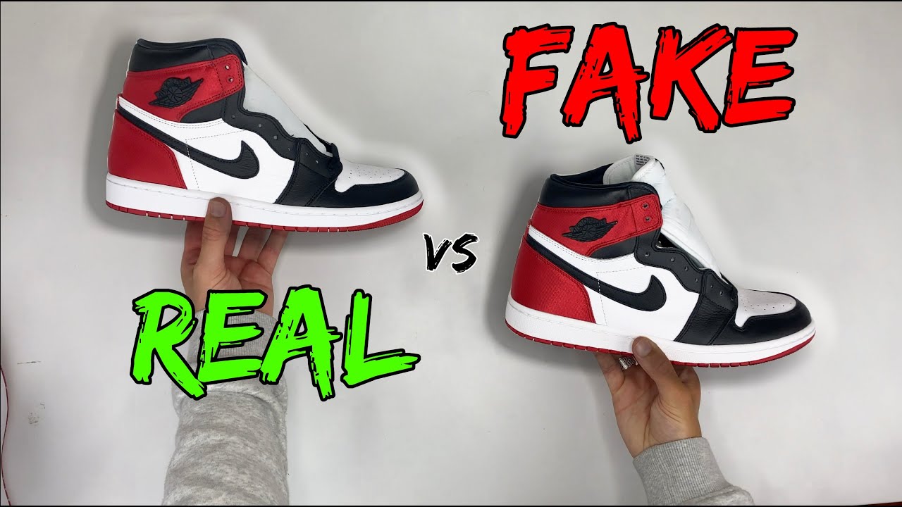 jordan 1 satin black toe real vs fake